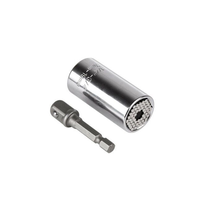 7mm-19mm Multifunction Universal Hand Tools Socket Wrench Repair Tools With Drill Adapter
