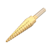6Pcs HSS Titanium Coated Step Drill Bit With Center Punch Drill Set Hole Cutter Drilling Tool & Aluminum Case