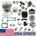 US STOCK - 50mm Square Inlet Cylinder Piston Kit Crankshaft Muffler Bracket Air Filter Fuel Hose Line Filter Spark Plug Decompression Valve Spark Plug Chain Sprocket Clutch Drum Combo For Husqvarna 362 365 372 372XP Chainsaw 2-4 Days Delivery Time Fast Shipping For US Customers Only