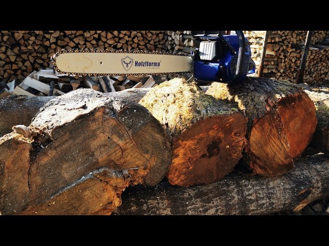 Holzfforma G388 splitting wood (FarmerTec bar & chain)
