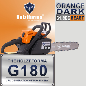 31.8cc Holzfforma® Blue Thunder G180 Gasoline Chain Saw Power Head Orange Black Color Only Without Guide Bar and Saw Chain All Parts Are For MS180 018 Chainsaw