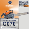 105cc Holzfforma® Orange Dark Gray G070 Gasoline Chain Saw Power Head Only Without Guide Bar and Saw Chain All Parts Are For 070 090 MAGNUM Chainsaw