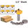 1/2'' Shank 1/8'' 1/4'' 5/16'' 3/8'' 7/16'' 1/2'' Depth Rabbeting Bit with Interchangeable Bearing Router Bit Set