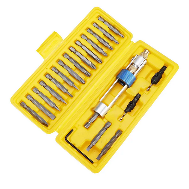 20pcs Half Time Drill High Speed Steel Drill Driver Double Use Hand Screwdrivers Head