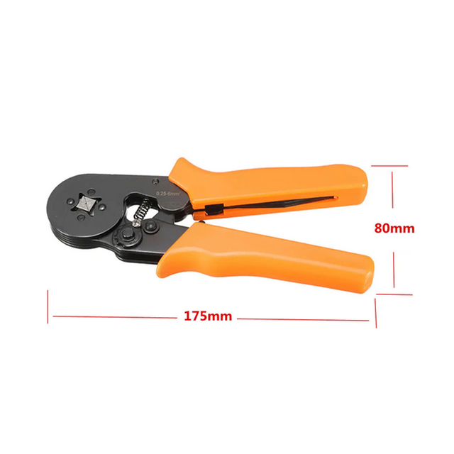 AWG23-10 Crimping Rangge 0.25 - 6.0mm2 Self Adjusting Ratcheting Ferrule Crimper Plier Tool with 800pcs Connector Terminal