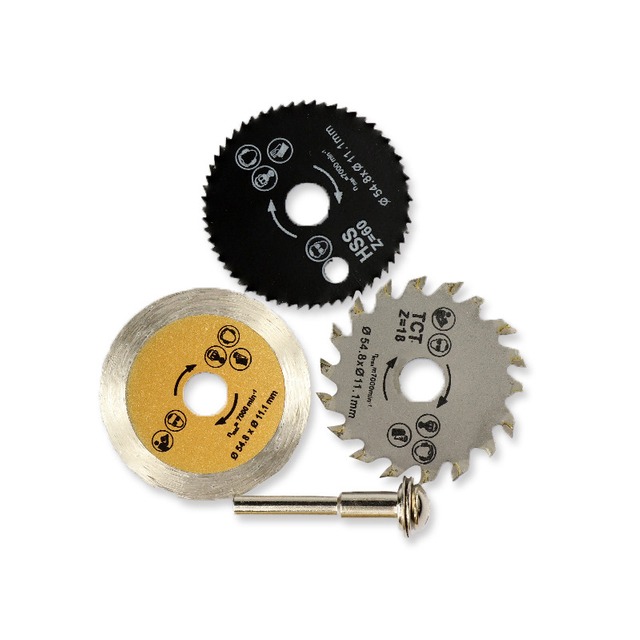 3pcs 54.8mm Circular Saw Blade HSS Mini Wood Circular Saw Blade Cutting Blade Rotary Tool