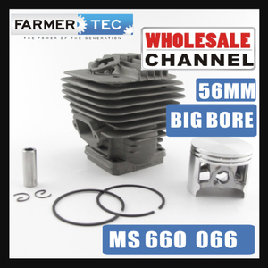 Farmertec® 20 Cylinder Kits Bulk Order Big Bore 56mm Cylinder Piston Kit For Stihl 066 MS660 Chainsaw 1122 020 1209 With Pin Ring Circlip