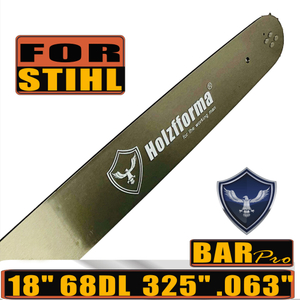 Holzfforma® .325 .063 18inch 68 Drive Links 3005-000-4717 Guide Bar For Stihl Chainsaw MS170 MS171 MS180 MS181 MS190 MS191T MS192T MS200 MS210 MS211 MS230 MS250 017 018 020 021 023 025