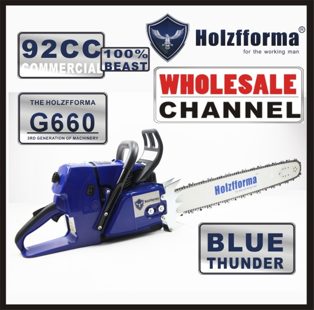10 SAW BULK ORDER(Minimum Order Quantity 10 units) 92cc Holzfforma® Blue Thunder G660 Gasoline Chain Saws Power Head Without Guide Bar and Chain Top Quality By Farmertec All parts are For MS660 066 Chainsaw
