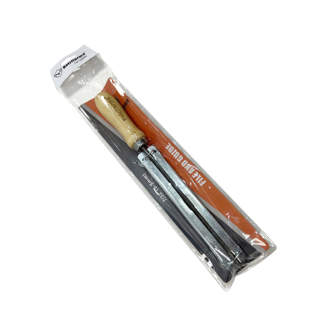 Holzfforma 7/32'' (5.5mm) Chainsaw Chain File Holder Sharpening Kit With Wooden Handle Replaces OEM 5605 750 4330