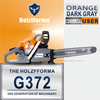 65cc Holzfforma® Orange Dark Gray G372 Gasoline Chain Saw Power Head Without Guide Bar and Chain Top Quality By Farmertec All Parts Are For Husqvarna 365 Chainsaw