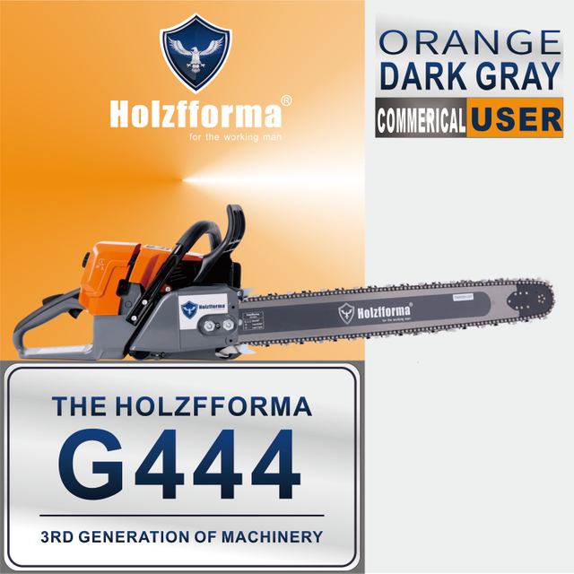 71cc Holzfforma® Orange Dark Gray G444 Gasoline Chain Saw Power Head Without Guide Bar and Chain Top Quality By Farmertec All parts are For MS440 044 Chainsaw