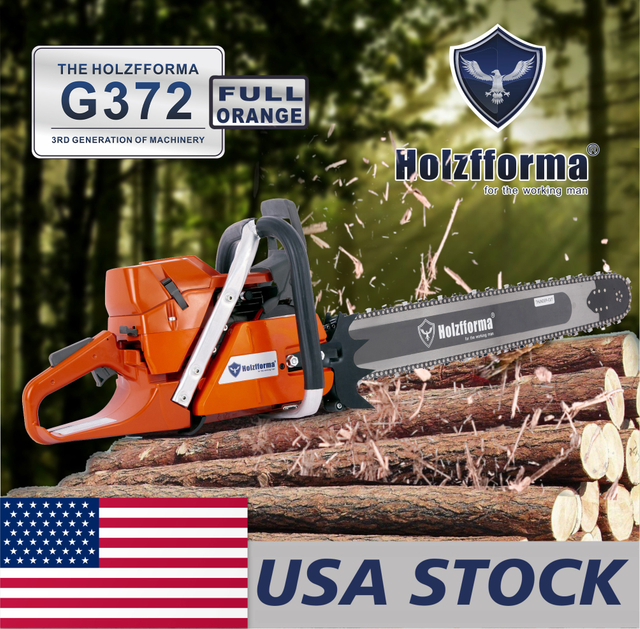 US STOCK - 71cc Holzfforma® G372 Gasoline Chain Saw Without Bar & Chain 2-4 Days Delivery Time Fast Shipping For US Customers Only