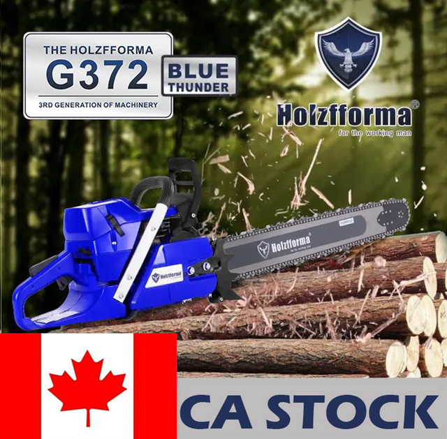 CA STOCK - 71cc Holzfforma® G372 Gasoline Chain Saw Power Head Guide Bar and Chain Top Quality By Farmertec All Parts Are For Husqvarna 372XP Chainsaw 2-4 Days Delivery Time Fast Shipping For CA Customers Only