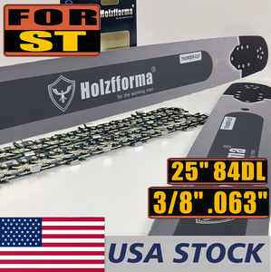 US STOCK - Holzfforma® 25inch Guide Bar & Full Chisel Saw Chain Combo 3/8 .063 84DL For Stihl Chainsaw MS361 MS362 MS380 MS390 MS440 MS441 MS460 MS461 MS660 MS661 MS650 2-4 Days Delivery Time Fast Shipping For US Customers Only
