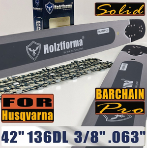Holzfforma® Pro 42 Inch 3/8 .063 136DL Guide Bar & Saw Chain Combo For Husqvarna 61 66 266 268 272 281 288 365 372 385 390 394 395 480 562 570 575 More Chainsaw