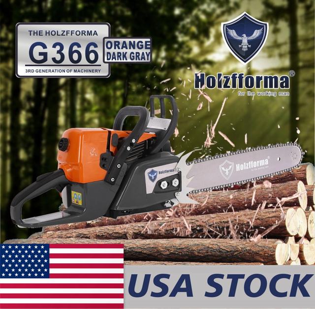 US STOCK only to AU ADDRESS -59cc Holzfforma® Orange Dark Gray G366 Gasoline Chain Saw Power Head Only Without Guide Bar and Saw Chain Parts Are For MS361 Chainsaw