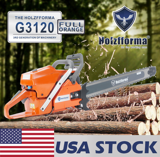 US STOCK-118.8cc Holzfforma G3120 Gasoline Chainsaw Power Head Without Saw Chain and Guide Bar 2-4 Days Delivery Time Fast Shipping For US Customers Only