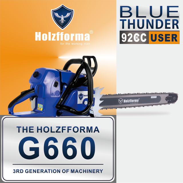 92cc Holzfforma® Blue Thunder G660 Gasoline Chain Saw Power Head Without Guide Bar and Chain Top Quality By Farmertec All parts are For MS660 066 Chainsaw