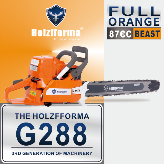 87cc Holzfforma® G288 Gasoline Chain Saw Power Head 54mm Bore Without Guide Bar and Chain Top Quality By Farmertec All parts are For Husqvarna 288 Chainsaw