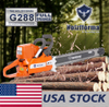 US STOCK - 87cc Holzfforma® Full Orange G288 Gasoline Chain Saw Power Head Without Guide Bar and Chain Top Quality By Farmertec All parts are For Husqvarna 288 Chainsaw 2-4 Days Delivery Time Fast Shipping For US Customers Only
