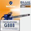 122cc Holzfforma® Blue Thunder G888 Gasoline Chain Saw Power Head Without Guide Bar and Chain Produced By Farmertec All parts are Compatible With MS880 088 Chainsaw