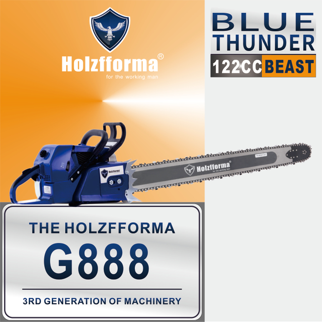 122cc Holzfforma® Blue Thunder G888 Gasoline Chain Saw Power Head Without Guide Bar and Chain Produced By Farmertec All parts are Compatible With MS880 088 Chainsaw