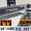 Holzfforma® Pro 36 Inch 3/8 .063 114DL Solid Bar & Full Chisel Chain Combo For Stihl MS440 MS441 MS460 MS461 MS660 MS661 MS650 066 065 064