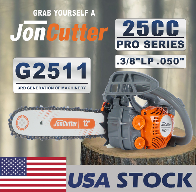  US STOCK-25cc JonCutter G2511 Top Handle Arborist Gasoline Chainsaw Power Head With 12inch Saw Chain and Guide Bar 2-4 Days Delivery Time Fast Shipping For US Customers Only
