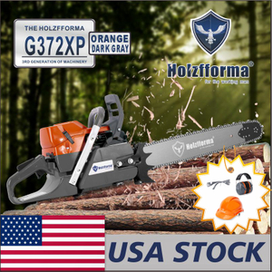 US STOCK - 71cc Holzfforma® Orange Dark Gray G372XP Gasoline Chain Saw Power Head 50mm Bore Without Guide Bar and Chain Top Quality By Farmertec All Parts Are For Husqvarna 372XP Chainsaw 2-4 Days Delivery Time Fast Shipping For US Customers Only
