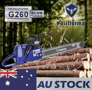AU STOCK only to AU ADDRESS - 50.2cc Holzfforma® Blue Thunder G260 Gasoline Chain Saw Power Head Without Guide Bar and Chain Top Quality By Farmertec All Parts Are For Stihl MS260 026 MS240 024 Chainsaw 2-4 Days Delivery Time Fast Shipping For AU Customers Only