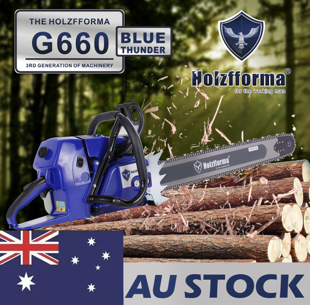 AU STOCK only to AU ADDRESS - Holzfforma® 92cc Blue Thunder G660 MS660 066 Gasoline Chain Saw Power Head With 25inch Bar and Chain 2-4 Days Delivery Time Fast Shipping For AU Customers Only