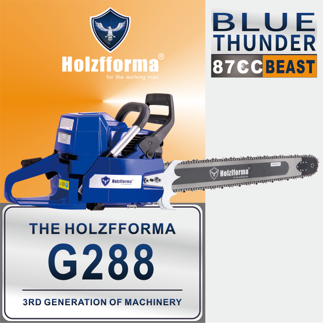 87cc Holzfforma® Blue Thunder G288 Gasoline Chain Saw Power Head Without Guide Bar and Chain Top Quality By Farmertec All parts are For Husqvarna 288 Chainsaw