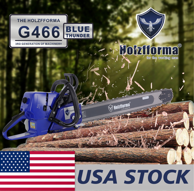 US STOCK - Holzfforma® 76.5CC Blue Thunder G466 MS460 046 Gasoline Chain Saw Power Head Without Guide Bar and Chain 2-4 Days Delivery Time Fast Shipping For US Customers Only