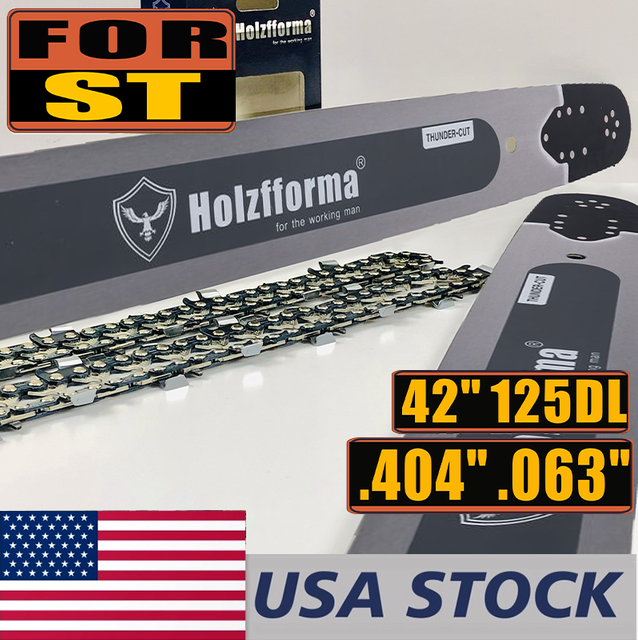US STOCK - Holzfforma® 42 Inch .404 .063 125Drive Links Guide Bar