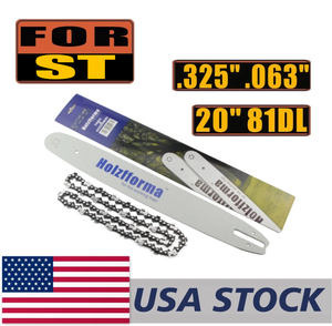 US STOCK - Holzfforma® 20Inch Guide Bar & Saw Chain Combo .325 .063 81DL For Stihl MS260 MS261 MS270 MS271 MS280 MS290 MS311 MS360 024 026 028 029 030 031 034 036 039 Chainsaw 2-4 Days Delivery Time Fast Shipping For US Customers Only