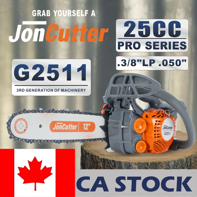 CA STOCK-25cc JonCutter G2511 Top Handle Arborist Gasoline Chainsaw Power Head With 12inch Saw Chain and Guide Bar 2-4 Days Delivery Time Fast Shipping For CA Customers Only