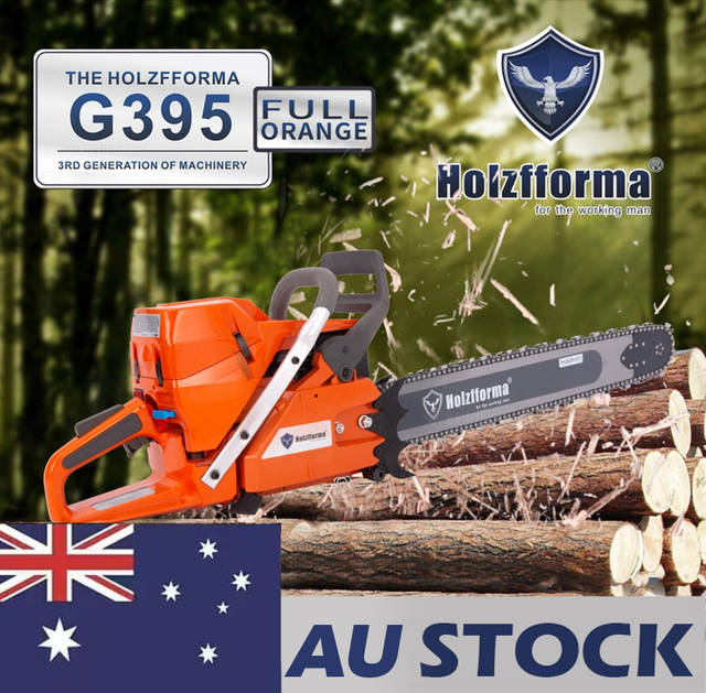 AU STOCK only to AU ADDRESS - 93.6cc Holzfforma® G395 Gasoline Chain Saw Power Head Full Orange 56mm Bore Without Guide Bar and Chain Top Quality By Farmertec All parts are For Husqvarna 394 395 394XP 395XP Chainsaw 2-4 Days Delivery Time Fast Shipping For AU Customers Only