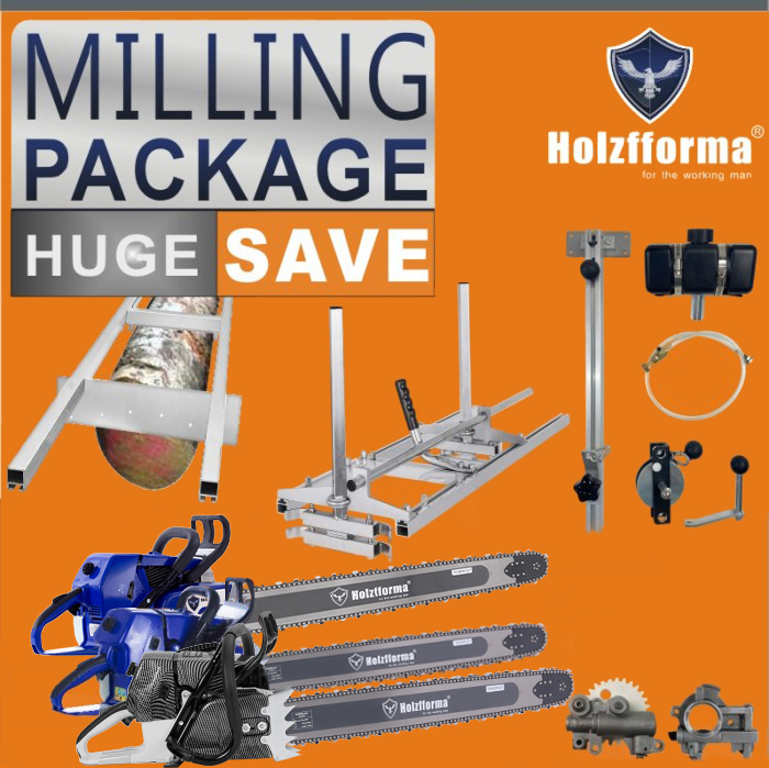 HOLZFFORMA® MILLING PACKAGE Bundle Sale Pick Your 5 Units Mill Equipments, Chainsaw,Chainsaw Mill, Auxiliary Oiler With Winch,9FT Mill Rail,Chain&Bar,High Output Oiler