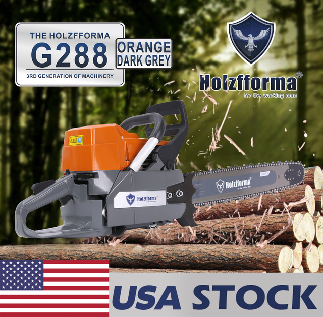 US STOCK - 87cc Holzfforma® G288 Gasoline Chain Saw Power Head Without Guide Bar and Chain Top Quality By Farmertec All parts are For Husqvarna 288 Chainsaw 2-4 Days Delivery Time Fast Shipping For US Customers Only