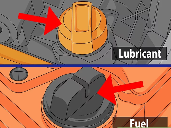 cap for fuel and bar lubricant