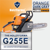 45.4cc Holzfforma® Orange Dark Gray G255E Easy Start Gasoline Chain Saw Power Head Only Without Guide Bar and Saw Chain All Parts Are For MS250 MS230 MS210 025 023 025 Chainsaw
