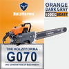105cc Holzfforma® Orange Dark Gray G070 Gasoline Chain Saw Power Head Only Without Guide Bar and Saw Chain All Parts Are For 070 090 MAGNUM Chainsaw