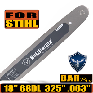 Holzfforma® .325 .063 18inch 68 Drive Links 3005-000-4717 Guide Bar For Stihl Chainsaw MS170 MS171 MS180 MS181 MS190 MS191T MS192T MS200 MS210 MS211 MS230 MS250 017 018 020 021 023 025