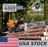 US STOCK - 92cc Holzfforma® G660 Gasoline Chain Saw Power Head Without Guide Bar and Chain Top Quality By Farmertec All parts are For MS660 066 Chainsaw 2-4 Days Delivery Time Fast Shipping For US Customers Only