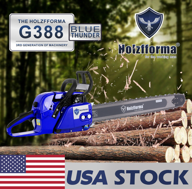 US STOCK - 72cc Holzfforma® Blue Thunder G388 Gasoline Chain Saw Power Head Only Without Guide Bar and Saw Chain All Parts Are For 038 038 AV 038 MS380 MS381 MAGNUM Chainsaw 2-4 Days Delivery Time Fast Shipping For US Customers Only