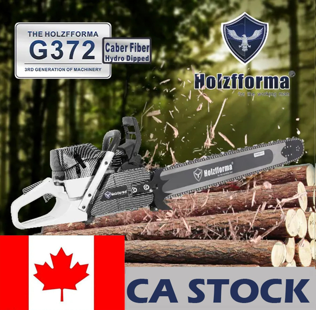 CA STOCK - 71cc Holzfforma G372 PRO Top Grade Chainsaw With Walbro Carburetor Italy Tech Nikasil Cylinder Meteor Piston Caber Ring NGK Plug Double Bumper Strips 2-4 Days Delivery Time Fast Shipping For CA Customers Only