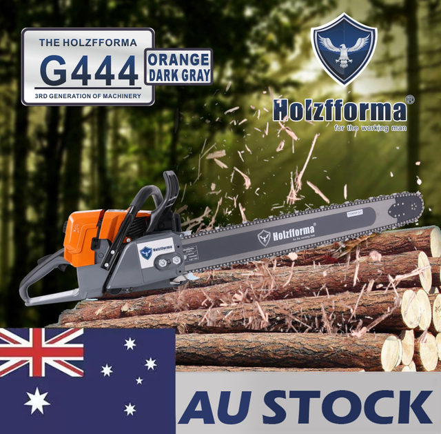 AU STOCK - 71cc Holzfforma® Orange Dark Gray G444 Gasoline Chain Saw Power Head Without Guide Bar and Chain Top Quality By Farmertec All parts are For MS440 044 Chainsaw 2-4 Days Delivery Time Fast Shipping For AU Customers Only