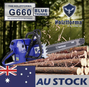AU STOCK only to AU ADDRESS - Holzfforma® 92cc Blue Thunder G660 MS660 066 Gasoline Chain Saw Power Head With 28inch Bar and Chain 2-4 Days Delivery Time Fast Shipping For AU Customers Only