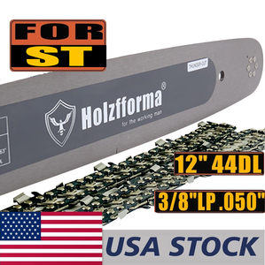 US STOCK - Holzfforma® 12Inch 3/8 LP .050 44DL Guide Bar & Saw Chain Combo For Stihl Chainsaw MS200 MS200T 020T MS170 MS180 MS181 MS190 MS191T MS192T MS210 MS211 MS230 MS250 017 018 020 021 023 025 Chainsaw 2-4 Days Delivery Time Fast Shipping For US Customers Only